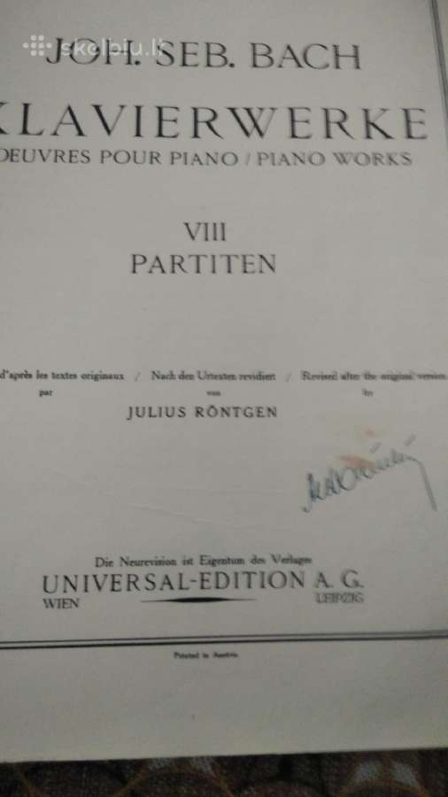 J.bacho Partitos fortepijonui - nuotraukos Nr. 2