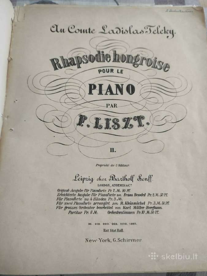 F.listo rinkinys fortepijonui - nuotraukos Nr. 8