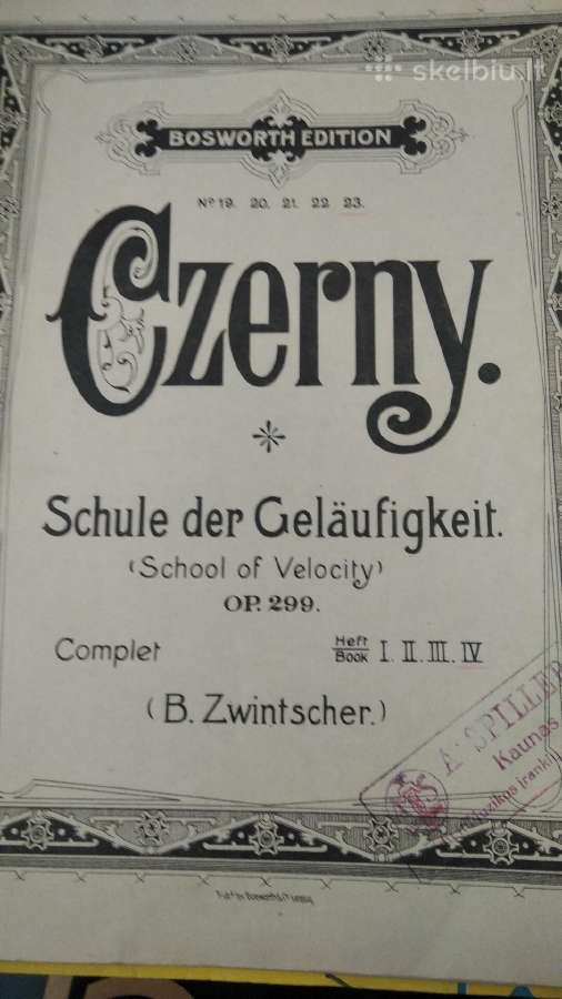K.černi Etiudai fortepijonui