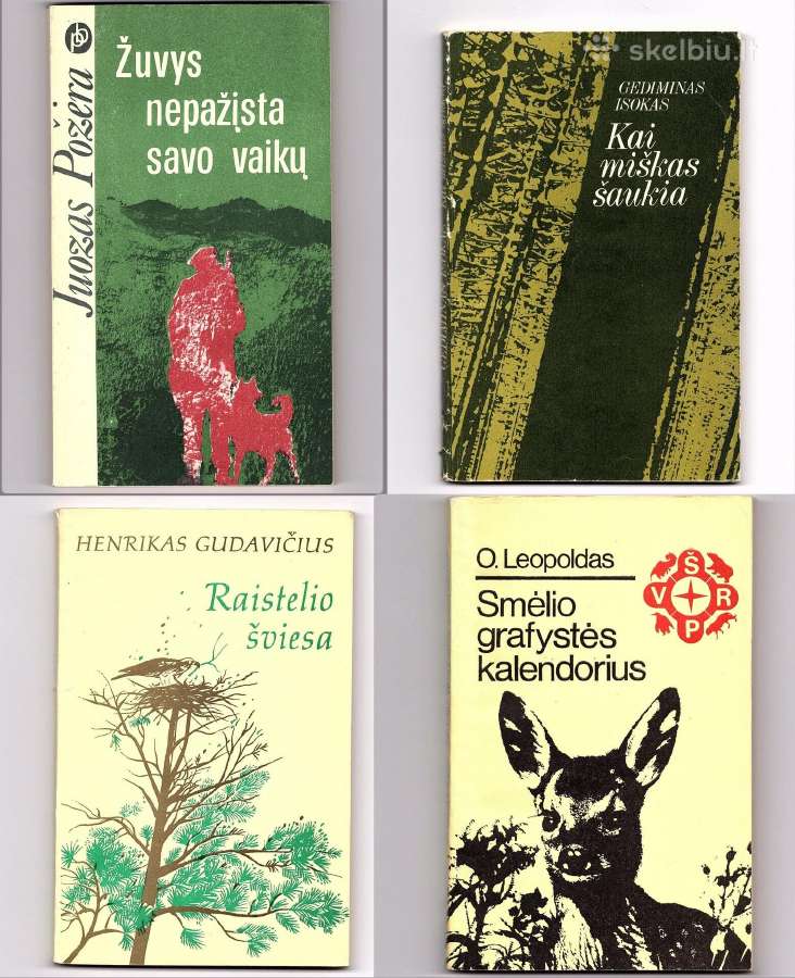 Knygos apie medžioklę, žvėris, gamtą, mišką,grybus