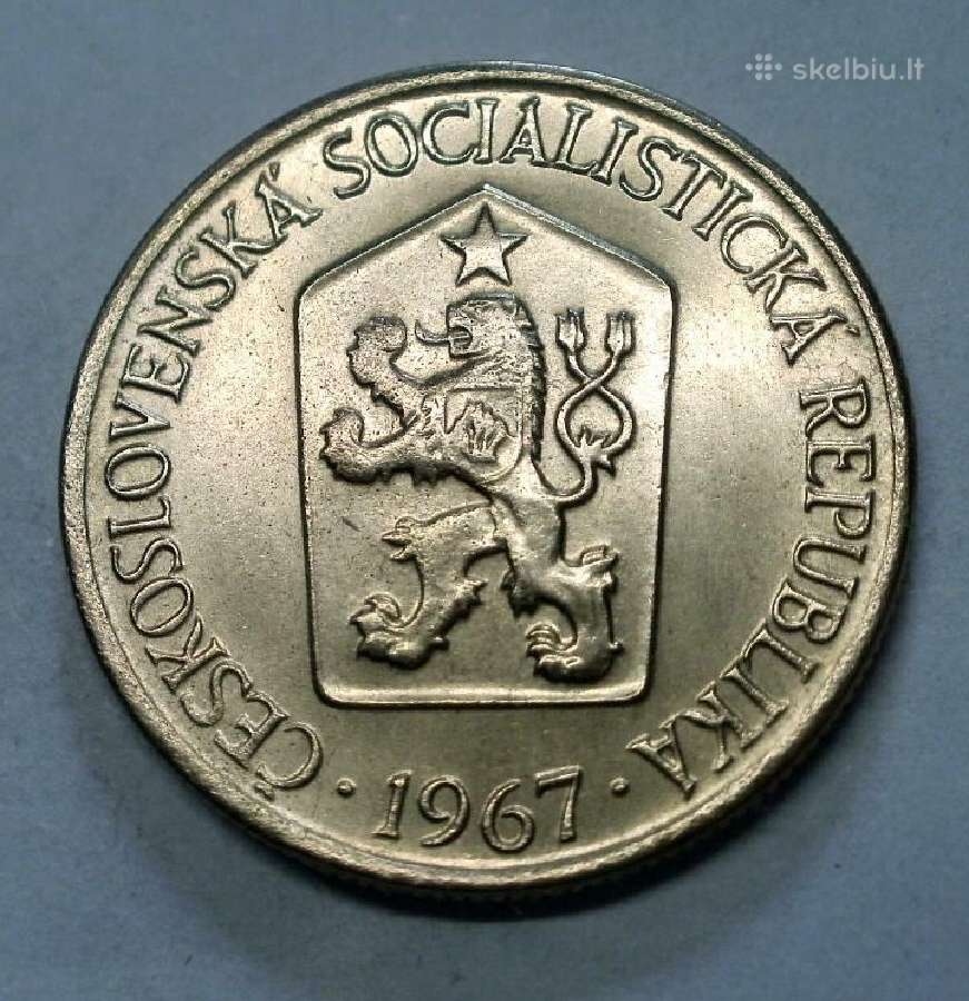 Čekoslovakija 1 krona 1967 (aunc)