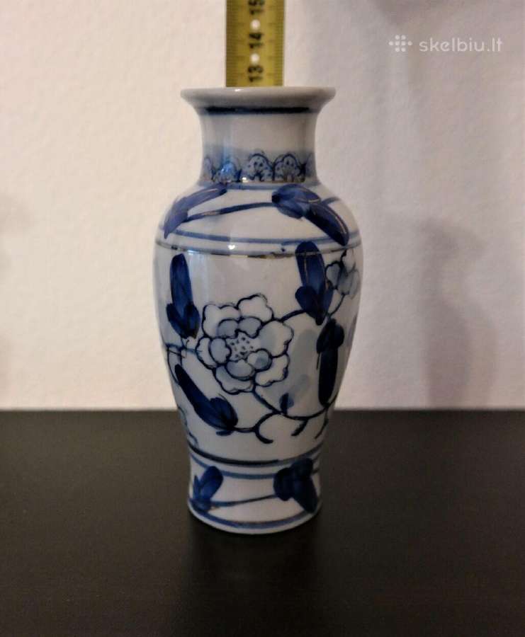 Vazelė mėlynu ornamentu - nuotraukos Nr. 3