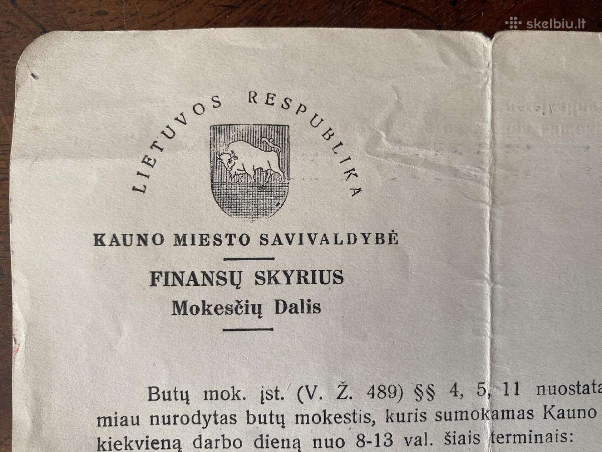 Smetoniniai Kauno m. savivaldybės ir kt dokumentai - nuotraukos Nr. 4