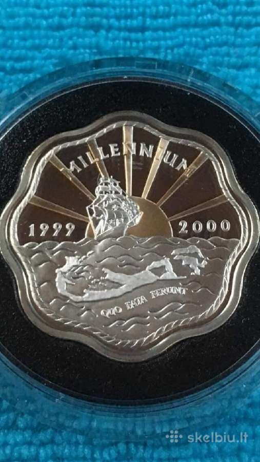 Moneta bermuda 2000m 2 dollar sidabras