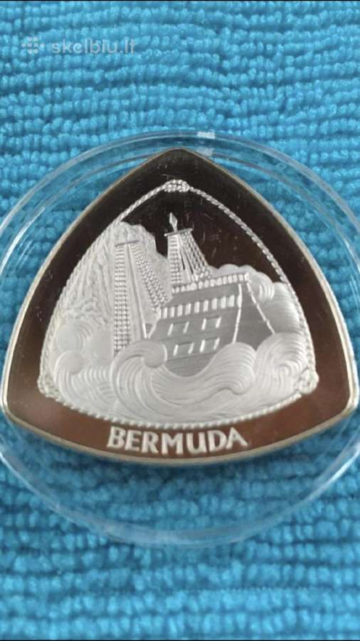 Moneta bermuda 1997m 3 dollars sidabras