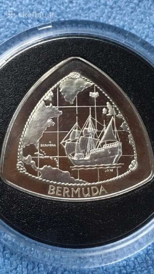Moneta bermuda 1998m 3 dollars sidabras