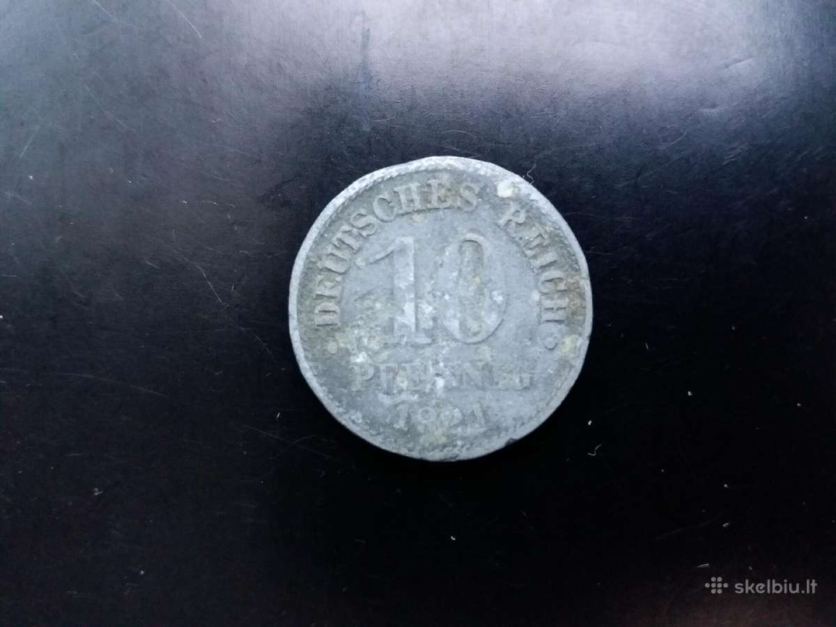 Vokietijos Imperijos 10 pfenigų nominalo monetos - nuotraukos Nr. 9