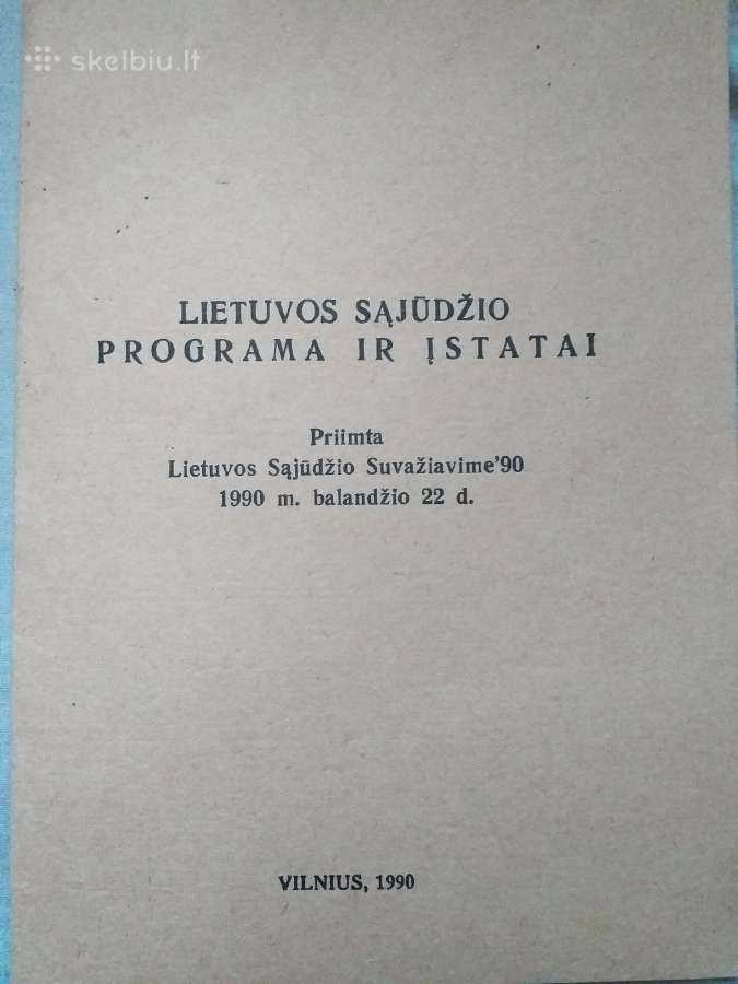 Lietuvos Sąjūdžio programa ir įstatai (1990)