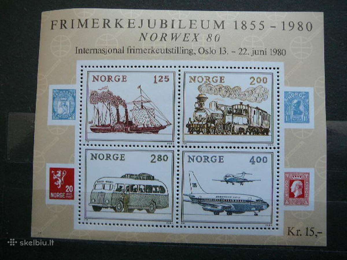 Lektuvai Burlaiviai Auto Norvegija Mnh nvg817sb
