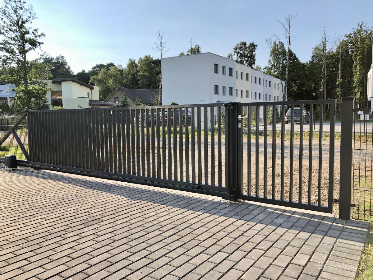 Segmentinės, Metalinės, Medinės Tvoros, Vartai - nuotraukos Nr. 15