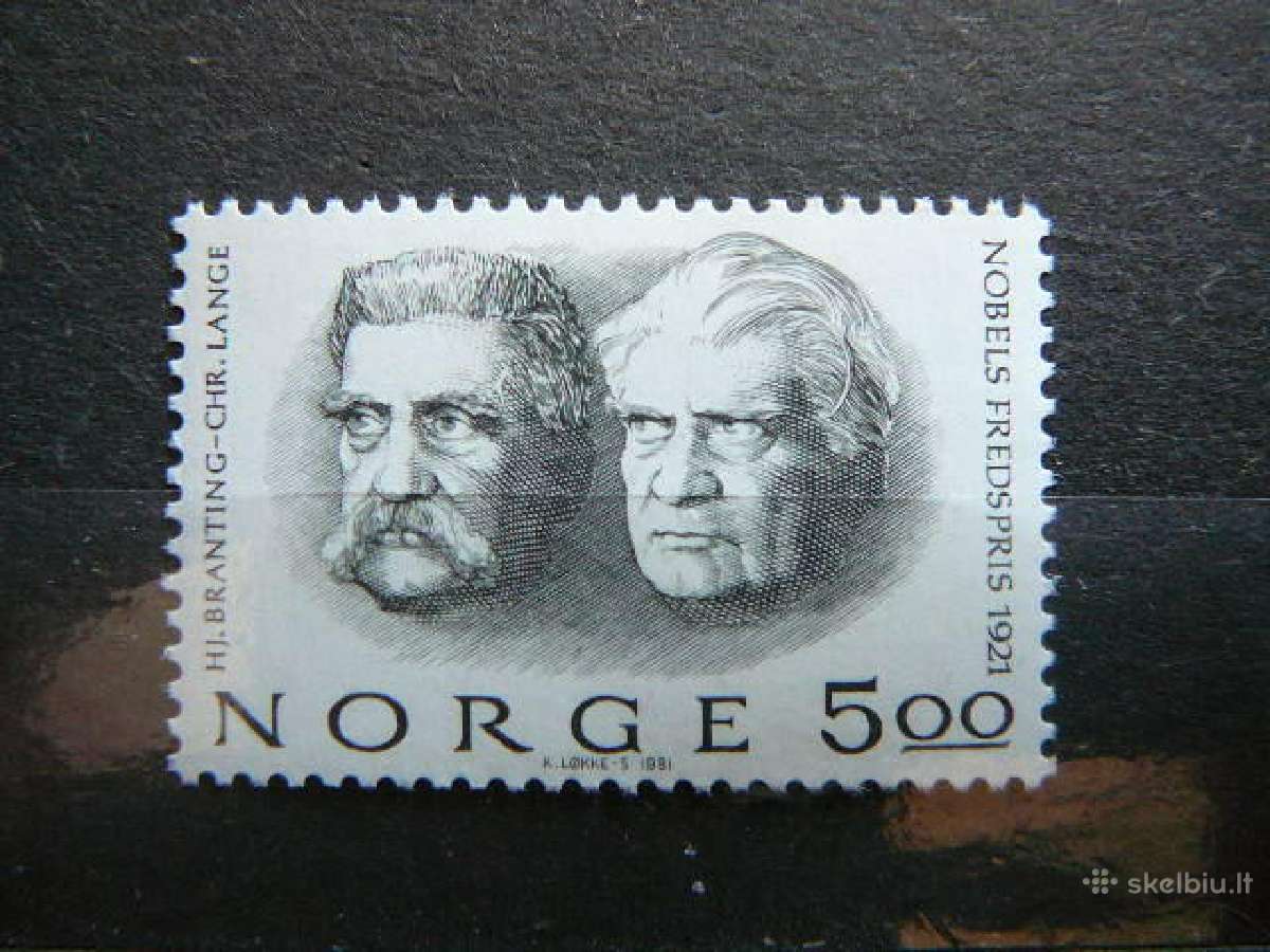Nobelio pr. laureatai Norvegija 1981 Mnh nvg849