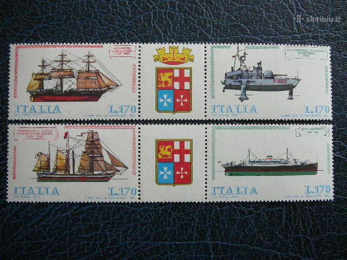 Burlaiviai Laivai Italija 1977 Mnh it1579