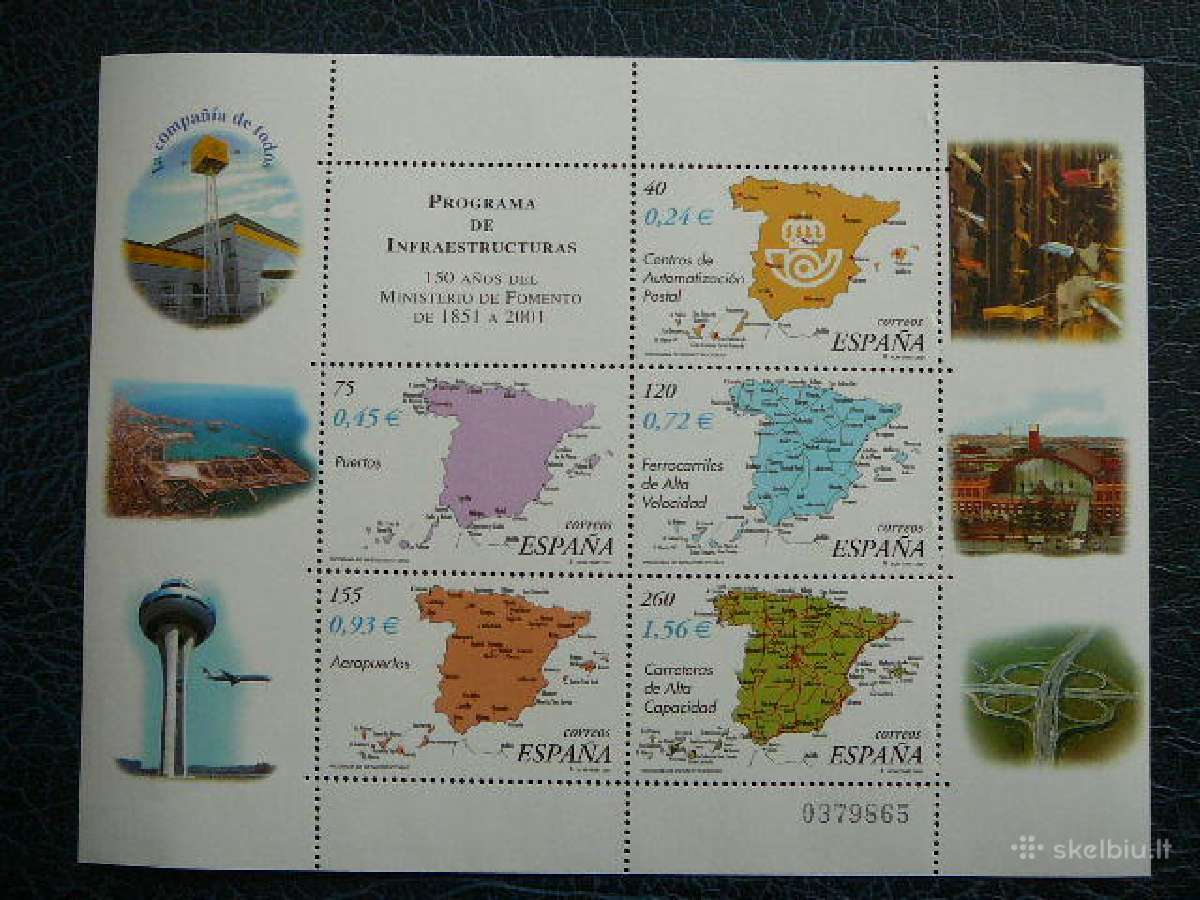 Infrastruktura Ispanija 2001 Mnh sp3690