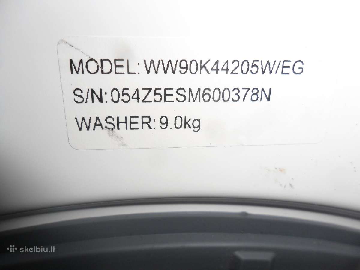 Skalbimo Masinos Samsung 9kg - nuotraukos Nr. 5