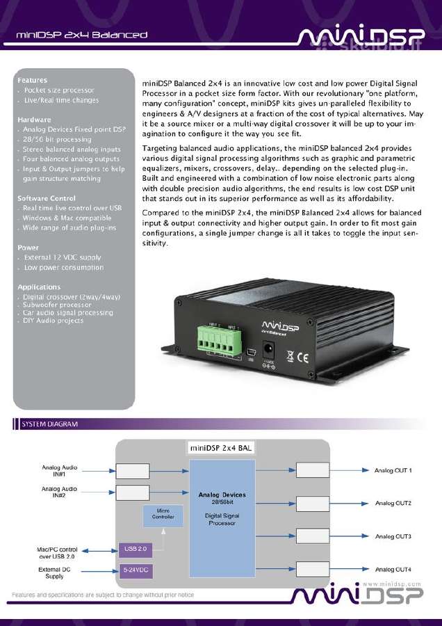 Minidsp Umik-1 mic/umik-2kits Ddrc-24 2 2x4 Dirac - nuotraukos Nr. 2