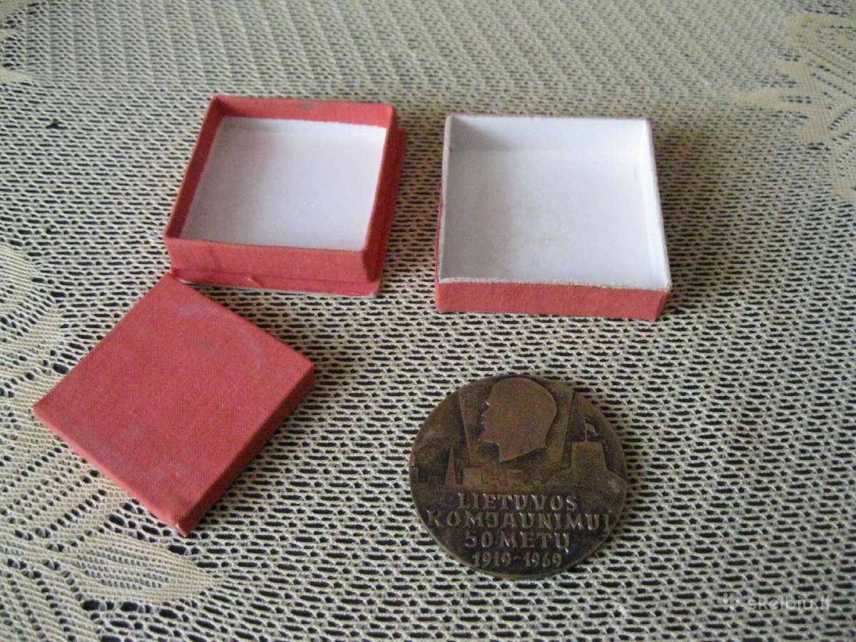 Medalis-lietuvos Komjaunimui 50 Metu.1919-1969 m - nuotraukos Nr. 2