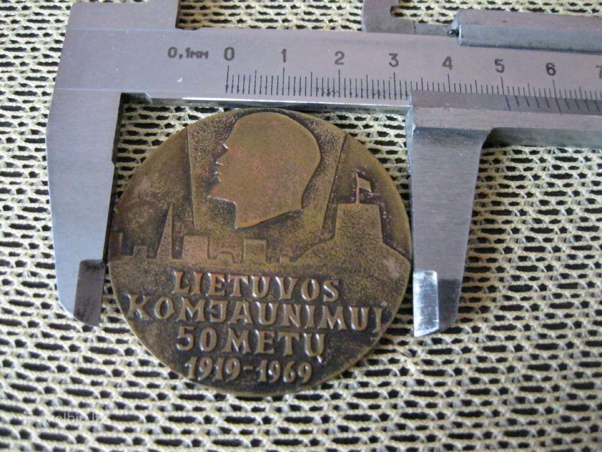 Medalis-lietuvos Komjaunimui 50 Metu.1919-1969 m - nuotraukos Nr. 5