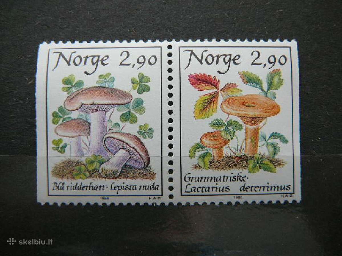 Grybai Norvegija 1988 Mnh nvg990