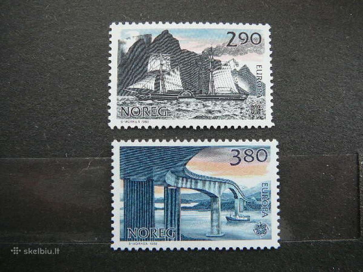 Europa Burlaiviai Tiltas Norvegija 1988 Mnh nvg996