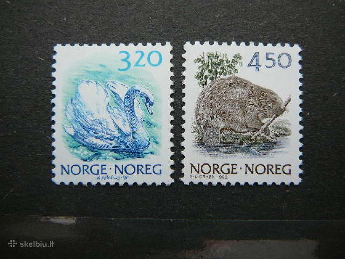 Pauksciai Zverys Norvegija 1990 Mnh nvg1038