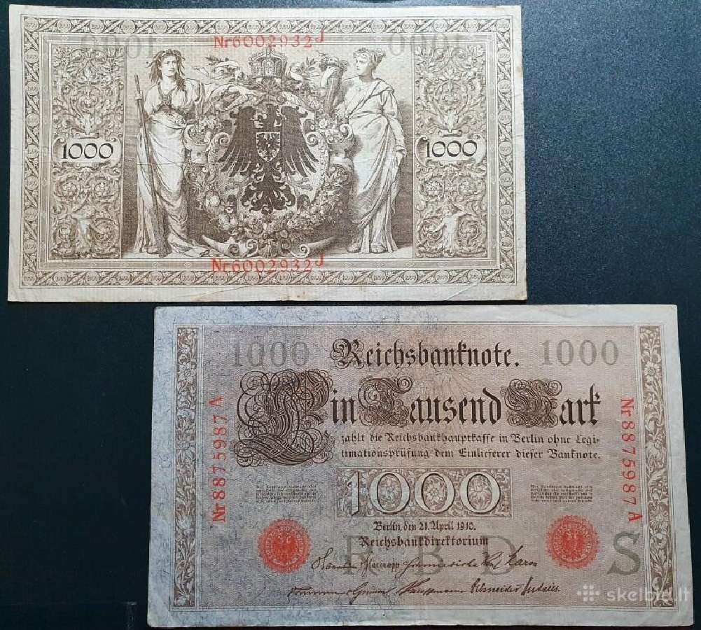 Vokietija 1000 Markių, 1910 P-44 1,50 €