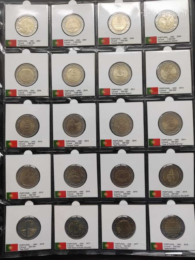 2 eurų Portugalijos Unc proginės monetos