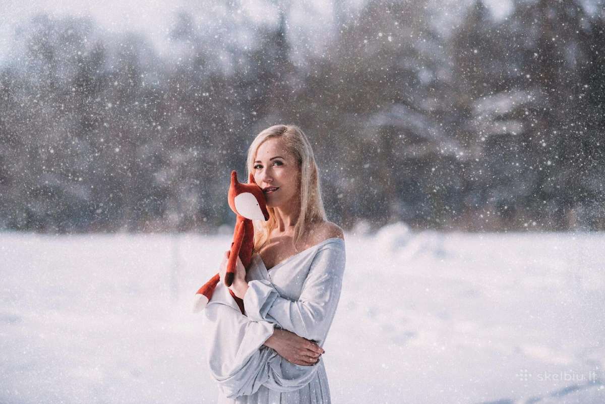 Lapė - pliušinis rankų darbo žaislas - nuotraukos Nr. 2