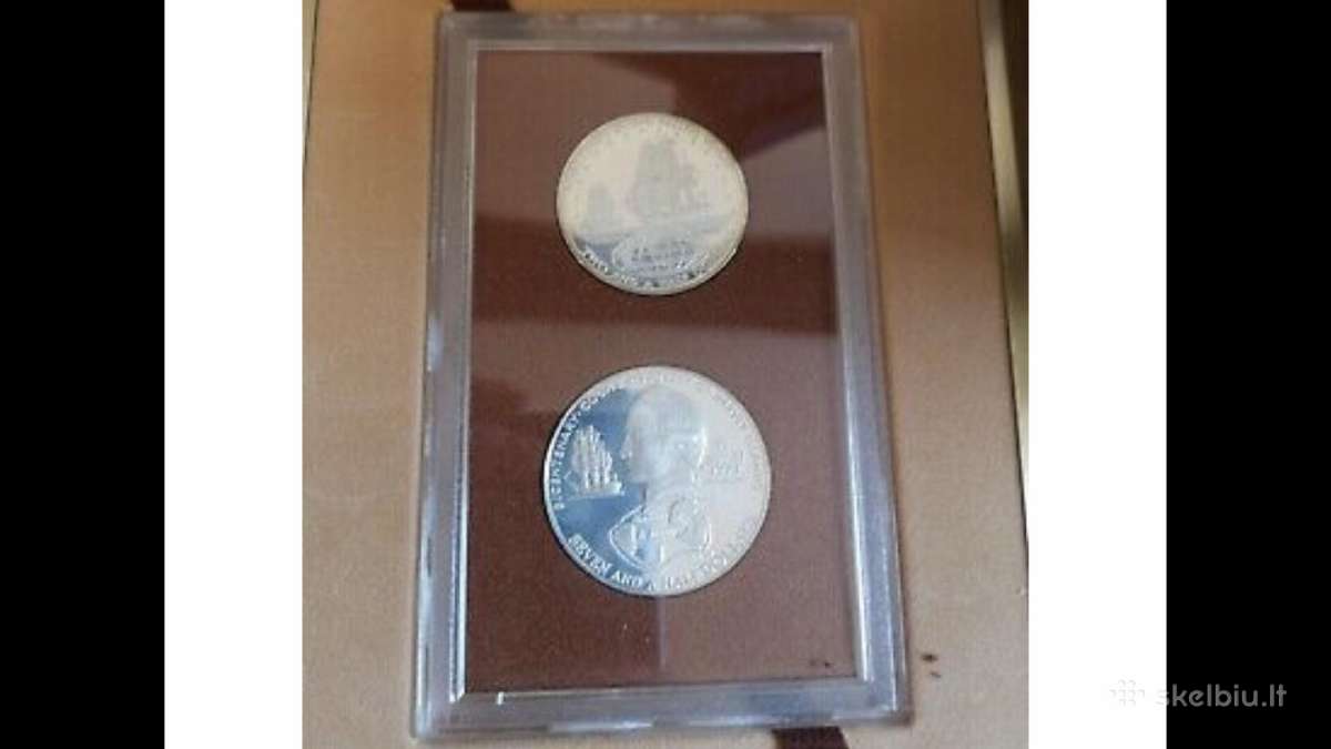 Monetos Cook i.1973m, 7,5 ir 2,5 dollars sidabras - nuotraukos Nr. 4