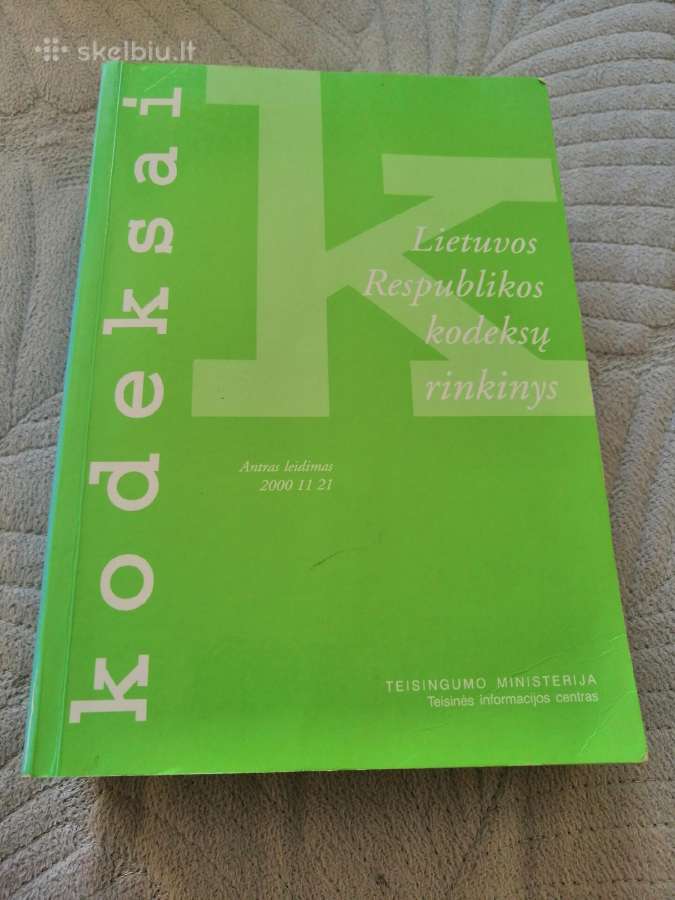 Knyga Lietuvos Respublikos kodeksų rinkinys