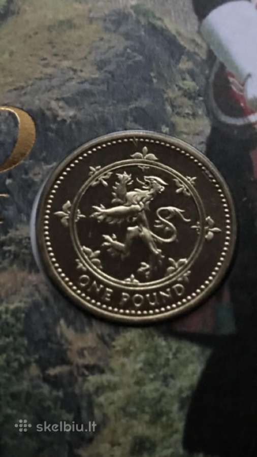 Moneta UK 1999m 1 svaras, cu-ni