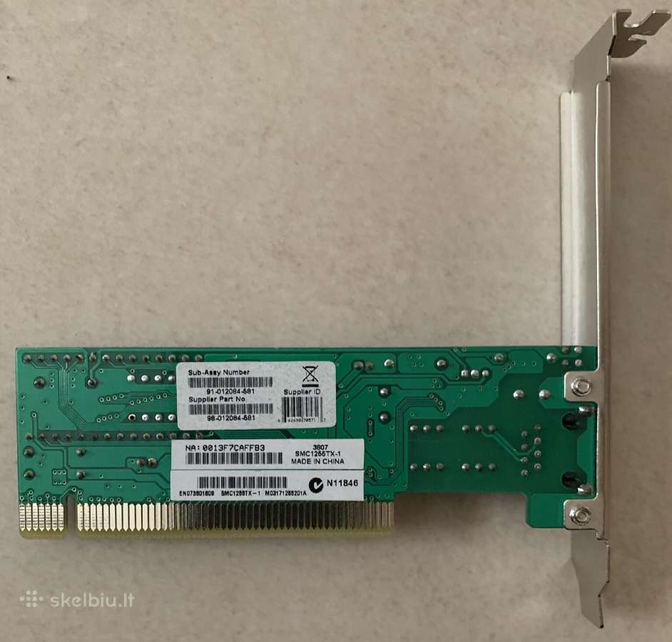 Tinklo plokštė Smc1255tx-1 10/100mbps Pci - nuotraukos Nr. 2