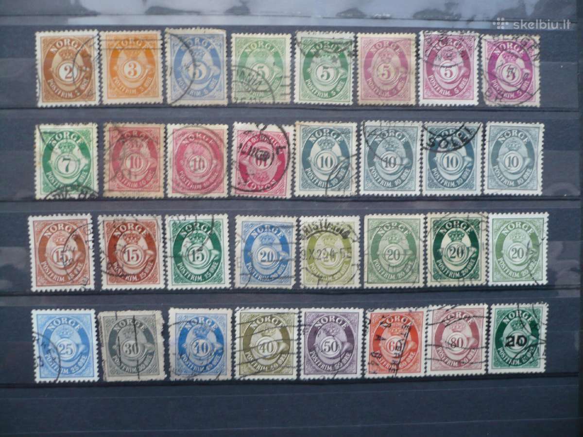 1877 -1963 Posthorn - "Norge", rinkinys