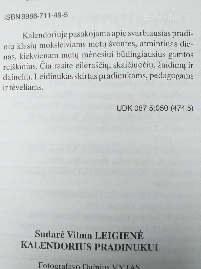 Kalendorius pradinukui. Vilma Leigienė - nuotraukos Nr. 2