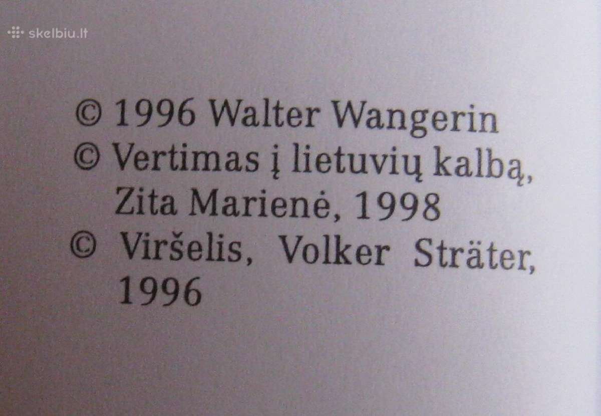 Walter Wangerin Dievo knyga 1998 m / romanas - nuotraukos Nr. 10