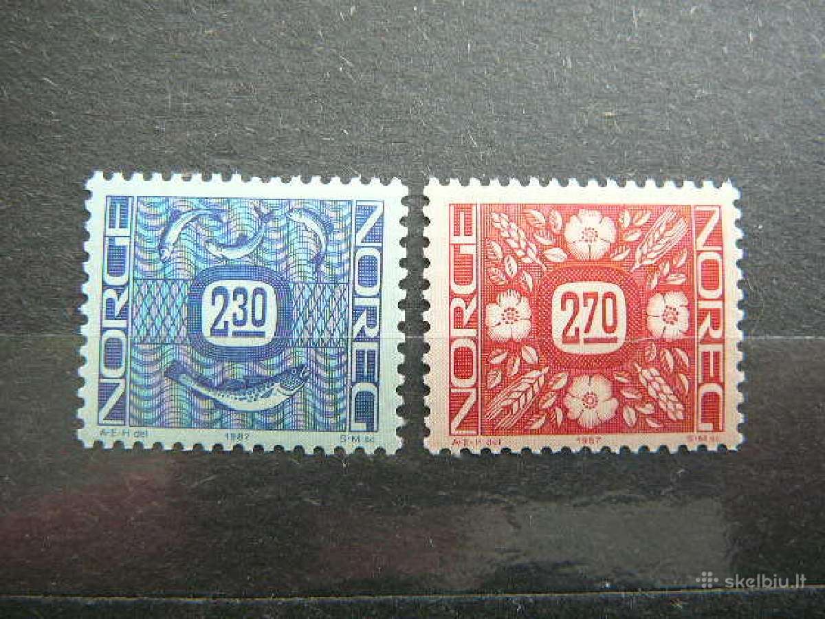 Skaiciai Ornamentai Norvegija 1987 Mnh nvg963