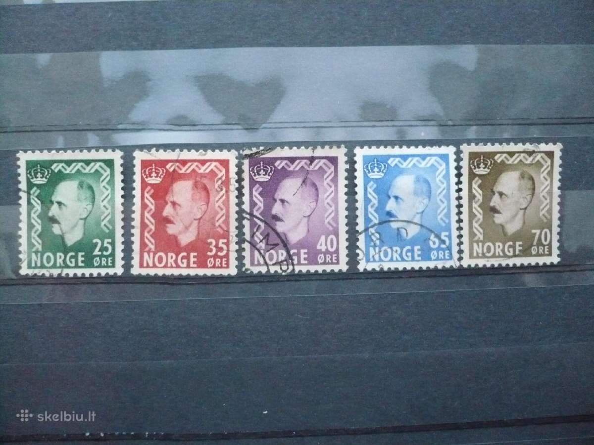 1955–1956 karalius Haakonas VII - naujos vertybės