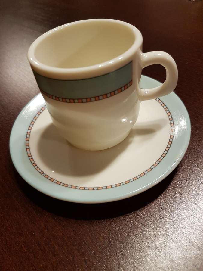 Prancūziškas Espresso kavos puodelis su lėkštute - nuotraukos Nr. 4