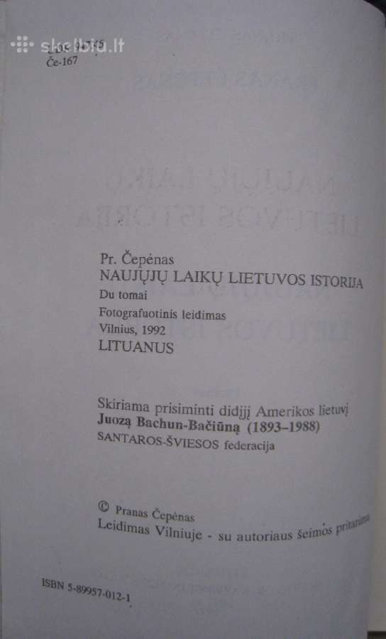 Pranas Čepėnas naujų laikų Lietuvos istorija 1+2 d - nuotraukos Nr. 5