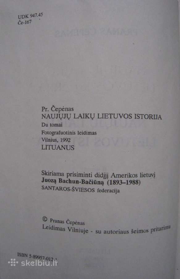 Pranas Čepėnas naujų laikų Lietuvos istorija 1+2 d - nuotraukos Nr. 6