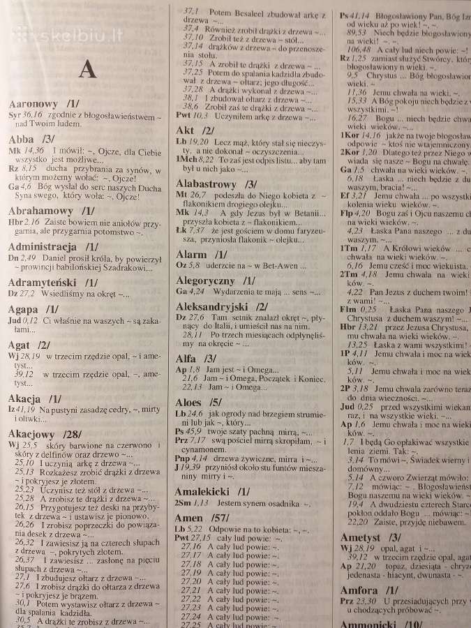"Tūkstantmečio Biblijos" konkordancija lenkų k. - nuotraukos Nr. 2