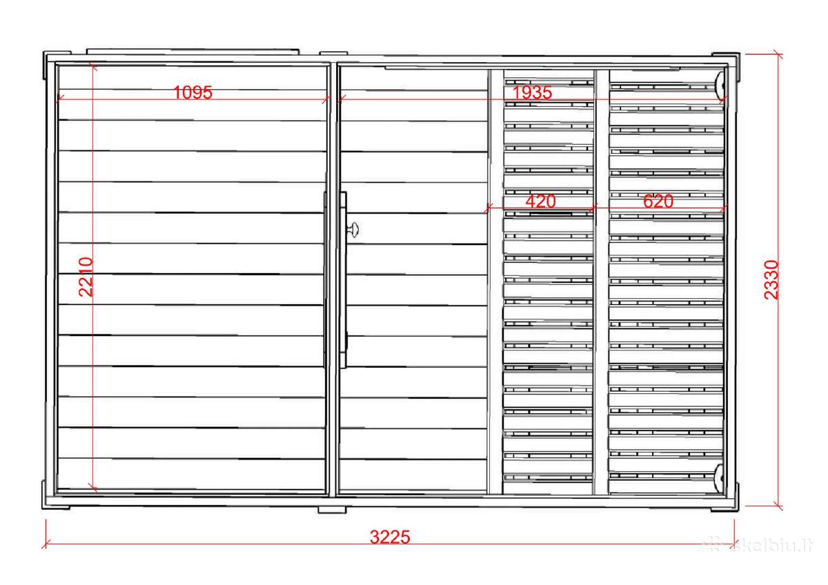 Lauko pirtis - saunas "Rasa" - 2.3 x 3.4 m - nuotraukos Nr. 20