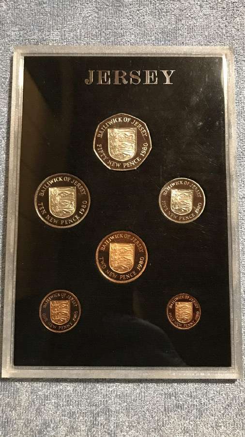 Monetos Jersey 1980m proof cu-ni