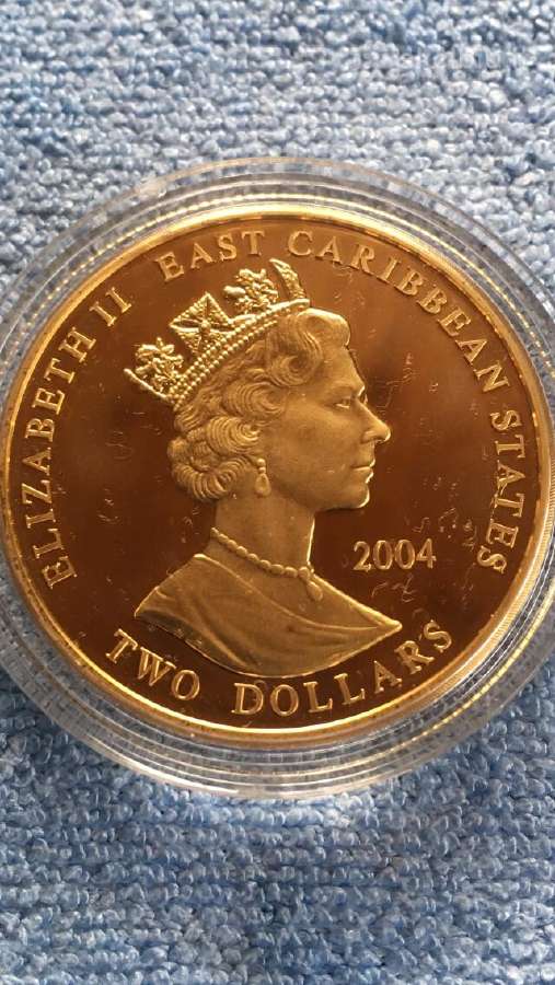 Moneta E.caribbean S. 2002m, 2 dollars, 2oz, cu-ni - nuotraukos Nr. 2