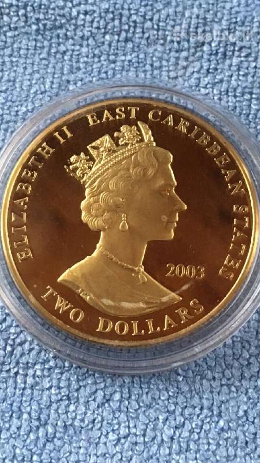 Moneta E.caribbean S. 2003m, 2 dollars, 2oz, cu-ni - nuotraukos Nr. 2