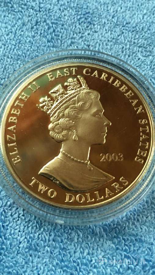 Moneta E.caribbean S. 2003m, 2 dollars, 2oz, cu-ni - nuotraukos Nr. 2