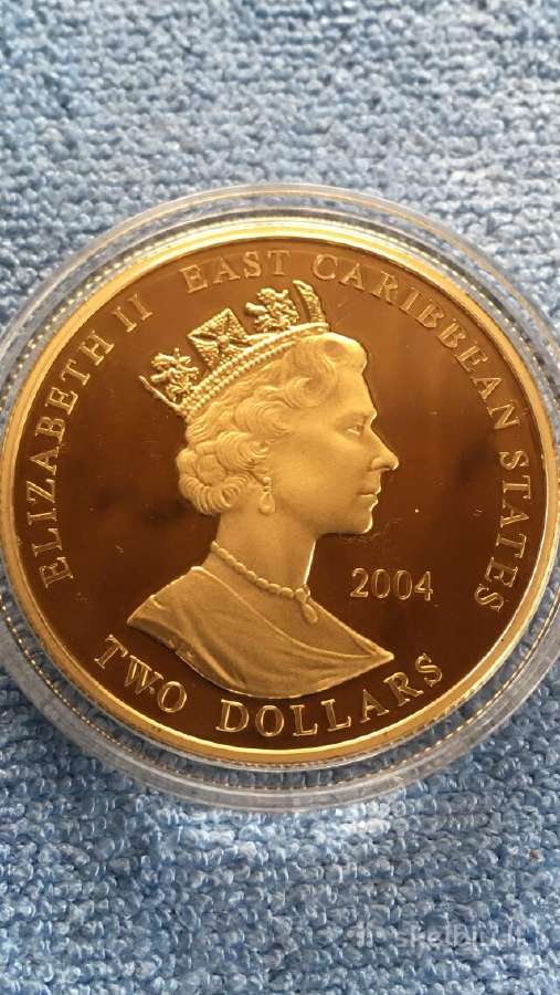 Moneta E.caribbean S. 2004m, 2 dollars, 2oz, cu-ni - nuotraukos Nr. 2