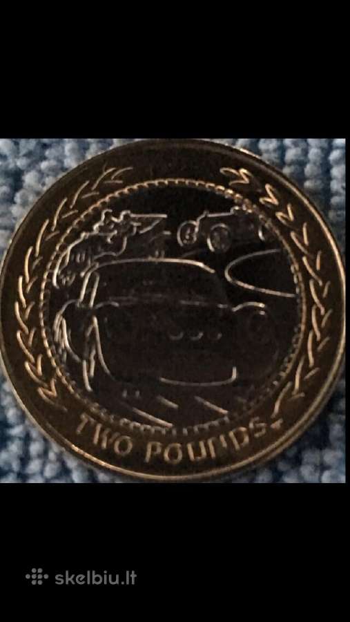 Moneta Isle of Man 1998m. 2 svarai, cu-ni