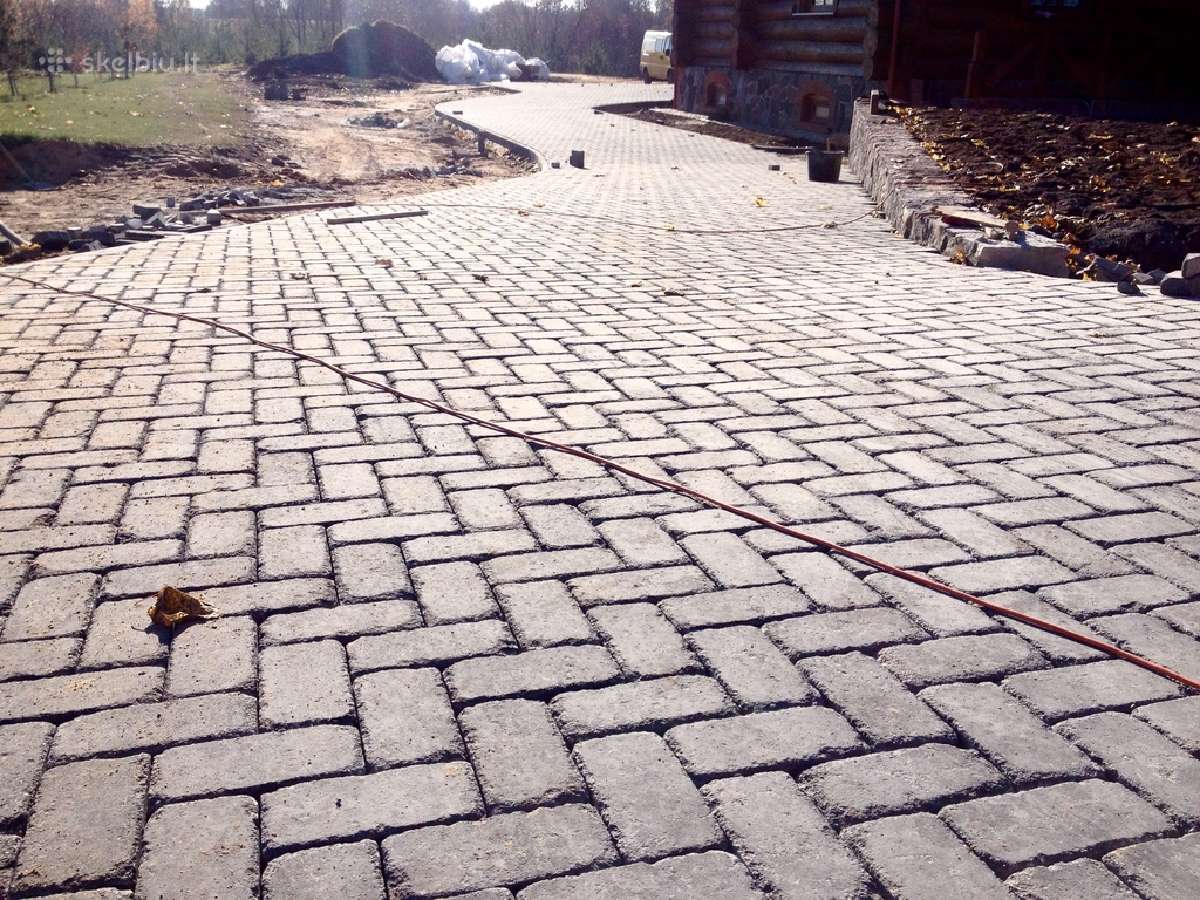 Trinkelių klojimas nuo pagrindų iki pilno kiemo - nuotraukos Nr. 23