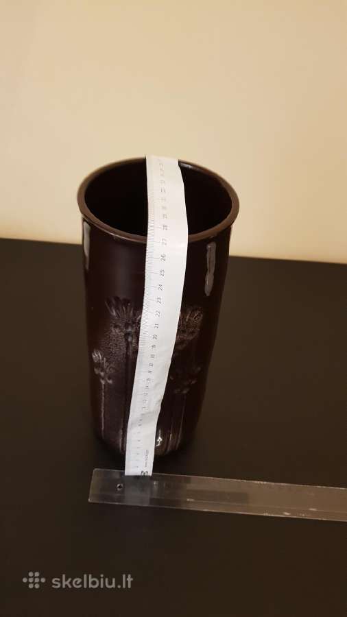 27 cm vaza vintažinė Rankų darbo. - nuotraukos Nr. 6