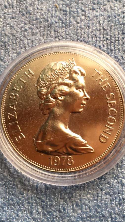 Moneta T.da.c. 1978m 1 krona, cu-ni - nuotraukos Nr. 2